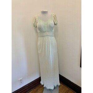 Charmode Mint Green VTG 60s Coquette Milkmaid Babydoll Fairy Nightgown Sleeve 34